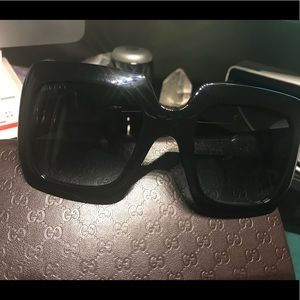 Authentic Gucci oversized square sunglasses.
